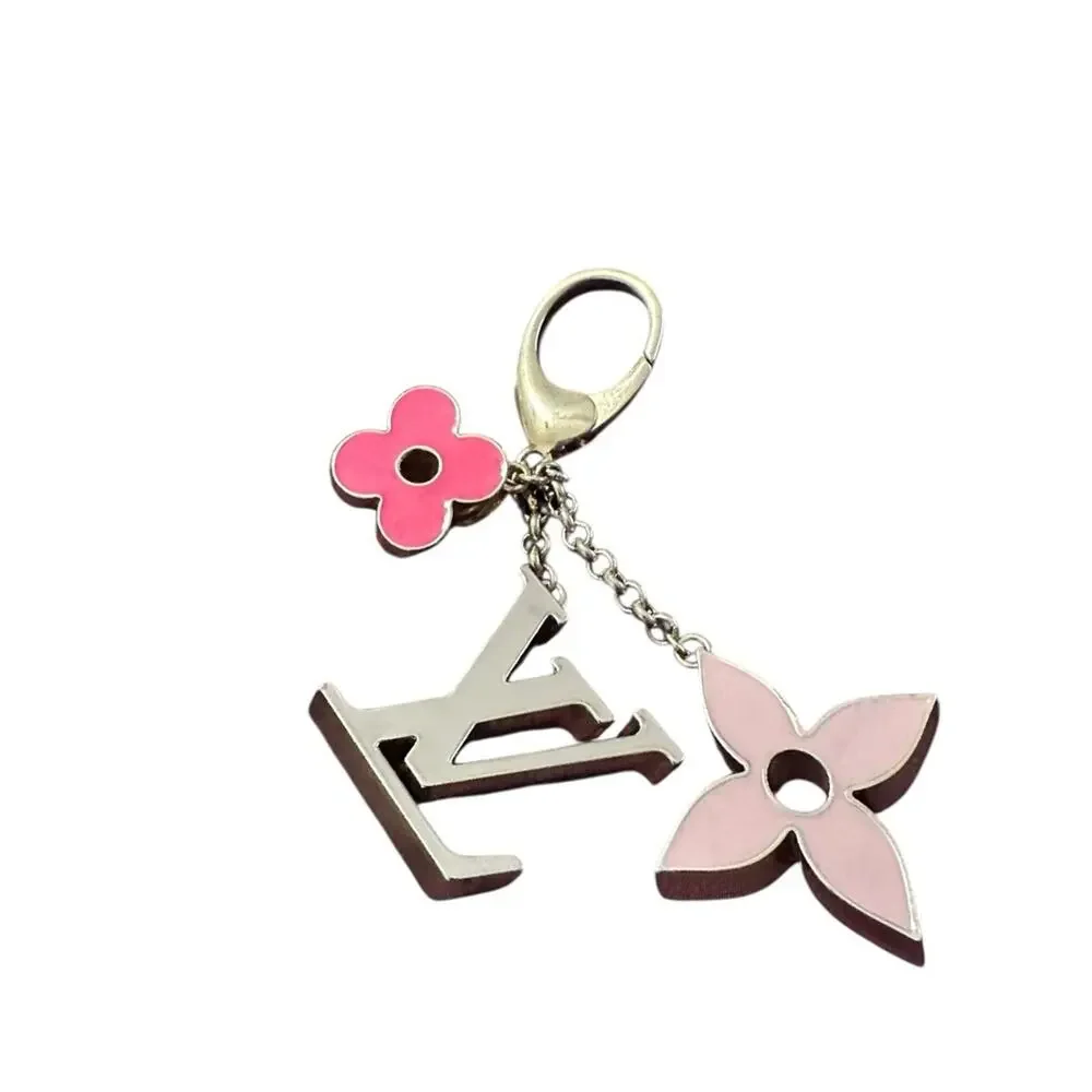 Louis Vuitton Pink and Gold Floral Key Holder and Bag Accessory